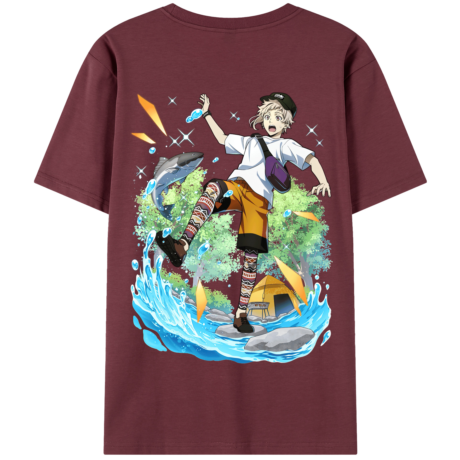 （画像用） 文豪ストレイドッグス Bungo Stray Dogs 綿100％半袖Tシャツ（背面プリント）